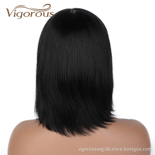 100% Raw Cuticle Aligned Natural Black Double Drawn Bob Frontal Wholesale Cheap Direct Supplier Human Hair Toupee
